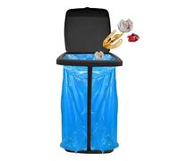 Bin Bag Holder - Telescopic Garbage Storage Holder - Adjustable Waste Disposal Stand | ABS Refuse Sack Bin Liner Stand | 34cm rubbish bag with lid for Camping, Recycling, Gardening and Indoor Use