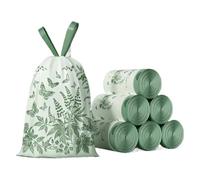 Bin bags,180pcs Mint Green Leak-Proof Trash Bags Tear-Free Design Easy Cleanup in Kitchen Bathroom Bathroom Trash Bags