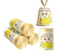 Bin Bags 2.6 Gallon Small 200 PCS Trash Bags 10-15L Tear-free Bin Liners with Drawstrings for Home Office Kitchen & Bathroom that Leaves Your Swing Bin Looking Fresh Beautiful Print Rabbit - 45×45CM