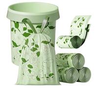 Bin Bags Camellia Scented Small 2.6 Gallon Trash Bags 10-15L Bin Liners with Drawstrings 120 PCS for Home Office Kitchen & Bathroom that Keep Your Waste Basket Smelling Fresh Beautiful Print - 45x45cm