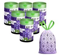 Bin Bags Lavender Scented Small 2.6 Gallon Trash Bags 10-15L Bin Liners with Drawstrings 180 PCS for Home Office Kitchen & Bathroom that Leaves Your Swing Bin Smelling Fresh Beautiful Print - 45×45 cm