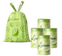 Bin Bags Lemon Scented 2.6 Gallon Small Trash Bags 10-15L Bin Liners with Drawstrings 200 PCS for Home Office Kitchen & Bathroom that Leaves Your Swing Bin Smelling Fresh Beautiful Print 45 * 45CM