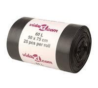 Bin Bags Trash Can Liners Rubbish Bag 250 pcs Black 60 L vidaXL