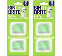 Bin Brite Citronella & Lemongrass Stick-On Bin Freshener Smelling Fresh Dustbins Swing Pedal Air Fragrance 2 Pack X 2