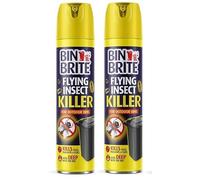 Bin Brite Flying Insect Killer Spray - 300ml (Pack of 2) - Outdoor Bin Fly & Maggot Killer, Fast-Acting, Deep-Penetrating Formula, Kills Flies & Maggots