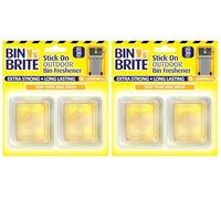 Bin Brite Outdoor Bin Freshener - 4 Fresheners (2 x 2pk) | Citronella Stick-On freshener | Long-Lasting Odour Control for Outdoor Waste Bins- Bundle by Buyers Arena.