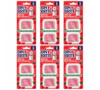 Bin Brite Stick On Bin Freshener 2 Pack - Bin Lid Odour Neutraliser for Indoor & Outdoor Bins, Watermelon, Lavender or Cherry Variants (6, Cherry)