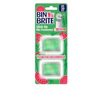 Bin Brite Stick On Bin Freshener 2 Pack - Bin Lid Odour Neutraliser for Indoor & Outdoor Bins, Watermelon, Lavender or Cherry Variants (3, Watermelon)