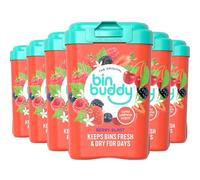 Bin Buddy Fresh Berry Blast, 450g, Pack of 6, Bin Freshener Deodoriser Powder, Leaves Your Bin Smelling Great, Suitable for Indoor and Outdoor Bins