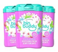 Bin Buddy Spring Blossom, Pack of 3 - Leaves Your Bin Fresh and Smelling Great - Suitable for Indoor, Kitchen, Bathroom, Compost, Food Waste and Outdoor Wheelie Bins