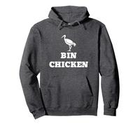 Bin Chicken Funny Comedy Humor Graphic Tee Pullover Hoodie, Adult Unisex, Dark Heather Grey, X-Large