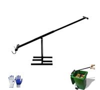 Bin Compactor, Touchless Manual Trash Compactor for Kitchen Waste, Adjustable Handle Recycling Tool, Compact and Portable for 120L Wheelie Bins, Ideal for Garden, Restaurant, and Office