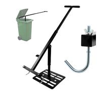 Bin Compactor Trash Compression Dustbin Squasher Hand Tool 240L Heavy-Duty Wheelie Bin Crusher with Lever Adjustable Height for Home Garden Restaurant Community Sanitation