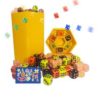 Bin Dice Game | Board Game for Table Rounds - Interactive Portable Dice Game for Home Travel Outdoor Team Events Adults Camping Children's Birthdays