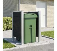 Bin Enclosure Grey 85x85x115cm Aluminium WPC Outdoor Expandable Rustproof Panel