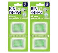 Bin Fresh Citronella & Lemongrass Stick-On Bin Freshener Smelling Fresh Dustbins Swing Pedal Air Fragrance 2 Pack X 2