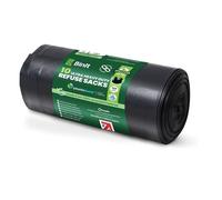 BIN IT 10 Tie Top, Ultra Heavy Duty, 120 Litre XL Refuse Sacks, Bin Bags, Bin Liners, 80kg Lift Tested, Super Strong, 60 μm, Perfect for Household, Office, Garden, Commercial, DIY, Caterers, Builders