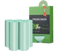 Bin Liners for Compost Containers 50 Litres 4 Rolls 60 Pieces Kitchen Food Bin Bags 100% Organic and Degradable Bags with Certification