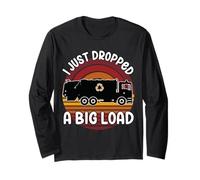 Bin Lorry Funny Big Load UK Bin Man Dust Cart Refuse Truck Long Sleeve T-Shirt