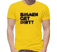 Bin Men Get Dirty - Mens T-Shirt - Yellow - XL