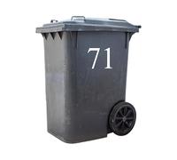 Bin Numbers for Wheelie Bins | Custom Vinyl Decal | Any Number | 16 Colours Matte Gloss | Weatherproof Self Adhesive Vinyl | Decal Sticker | Personalised Wheelie Bin Stickers