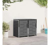 Bin Storage 2x240L Stainless Steel Anthracite 138x77.5x112.5cm Expandable 80NGas