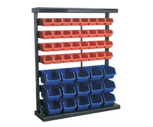 Bin Storage System 47 Bins Steel racking Blue Sealey