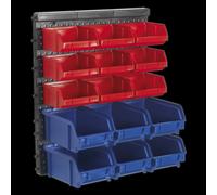 Sealey TPS1569WM Bin Storage System Wall Mounting 15 Bins