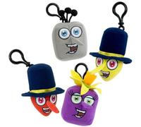 Bin Weevils Back Pack Clip Yellow With Top Hat Dosh
