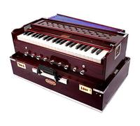 LATEST ORIGINAL BINA PRO-GRADE INDIAN PORTABLE 9-STOPPER TEAK HARMONIUM w COUPLER + BAG