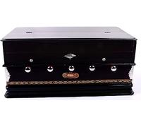 BINA Model No. 5 Deluxe Harmonium, Double Reeds, 3 1/4 Octaves, 5 Stops, Single Bellow, with Padded Carry Bag