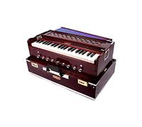 BINA No. 17 Dx. Portable Wooden Folding Harmonium - 3.5 Octave, 9 Stopper With Coupler - Professional Indian Harmonium