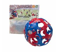 BINABO Click & Kick Football Construction Set - Build Your Own Kickable Ball - Eco-Friendly DIY Toy for Kids & Adults - Flexible & Durable for Freestyle Tricks - Made in Germany (red-blue)