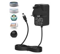 Binamao 12V 1.25A 15W Power Supply Charger Compatible with Echo Dot (3rd/4th/5th Gen) Echo Dot with 3/4 Gen Echo Dot Kids Edition 3/4 Gen Echo Show 5 (1/2Gen) Echo Spot Fire TV Cube, 1.5M Cord - Black