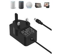 Binamao 30W Power Adapter for Echo (3rd 4th Gen), Echo Show 8/10/15, Echo Plus (2. Gen), Echo Show (2. Gen), 1.5M power cable, compatible with Alexa, black