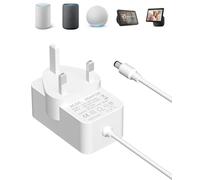 Binamao 30W Power Adapter for Echo (3rd 4th Gen), Echo Show 8/10/15, Echo Plus (2. Gen), Echo Show (2. Gen), 1.5M power cable, compatible with Alexa, White