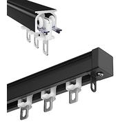 Binario Tenda Soffitto 1-6m Bastoni E Binari Per Tende in Alluminio Resistente Montaggio Facile a Soffitto o Parete Scorle Bianco/Nero Accessori Detivi per Casa e Balcone