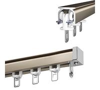 Binario Tenda Soffitto in Alluminio Bianco/Nero 1-6m Montaggio Facile a Soffitto o Parete Scorle per Balcone Accessori Detivi per Casa Divisorio Muto Liscio