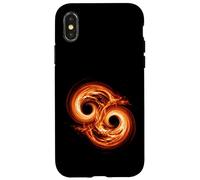 Binary Black Hole Merger Space Physics Concept Case for iPhone X/XS