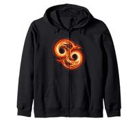Binary Black Hole Merger Space Physics Concept Zip Hoodie