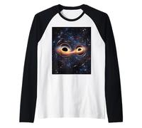 Binary Black Hole Space Orbit Accretion Disk Concept Raglan Baseball Tee
