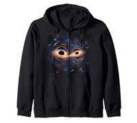 Binary Black Hole Space Orbit Accretion Disk Concept Zip Hoodie