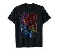 Binary Code Matrix Illuminated Numerals 3D Effect T-Shirt