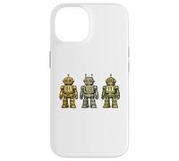 Binary Code Robot Retro 01 10 11 Programming Humor Vintage Case for iPhone 14