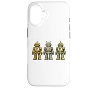 Binary Code Robot Retro 01 10 11 Programming Humor Vintage Case for iPhone 16