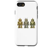 Binary Code Robot Retro 01 10 11 Programming Humor Vintage Case for iPhone SE (2020) / 7/8