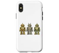 Binary Code Robot Retro 01 10 11 Programming Humor Vintage Case for iPhone X/XS