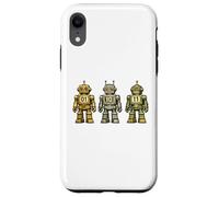 Binary Code Robot Retro 01 10 11 Programming Humor Vintage Case for iPhone XR
