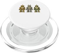 Binary Code Robot Retro 01 10 11 Programming Humor Vintage PopSockets PopGrip for MagSafe