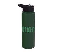 Binary Code Robot Tech 01 10 11 Cyber Circuit Stainless Steel Insulated Water Bottle
